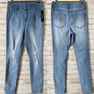 NWT Bebe Distressed Knee Jeans 29 Waist